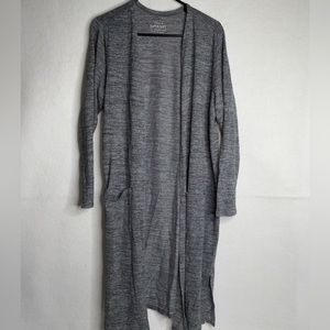 Womens Torrid Super Soft Plush Grey Pocket Longline Cardigan